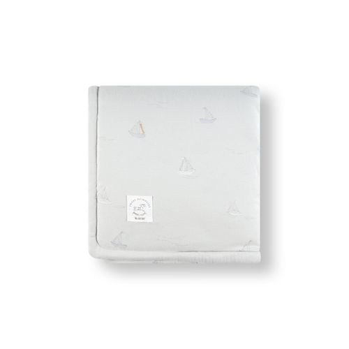 שמיכת חורף גדולה 85X115 מיננה ליין וינטג סירות תכלת– Minene