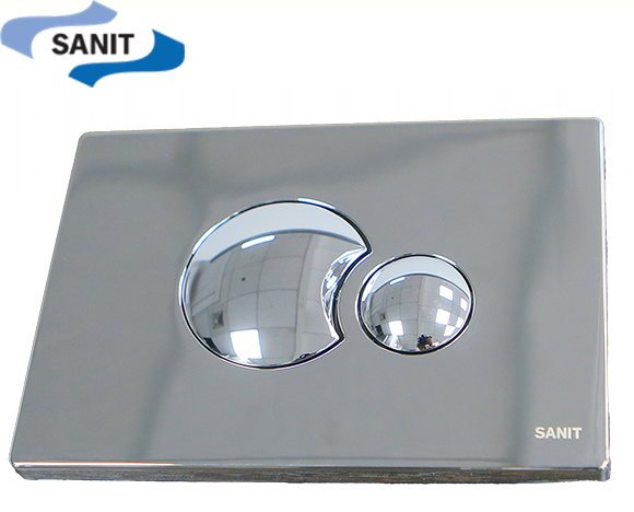 לחצן לניאגרה סמויה | סניט SANIT | ניקל מבריק | דגם 706
