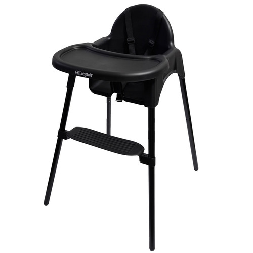 כסא אוכל 2 גבהים עם מגש נשלף - מבית בייבי סייף BabySafe (שחור)