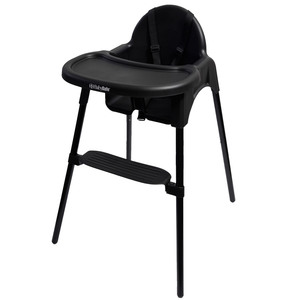 כסא אוכל 2 גבהים עם מגש נשלף - מבית בייבי סייף BabySafe (שחור)