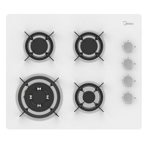 כיריים גז Midea 60GL403-W זכוכית לבנה