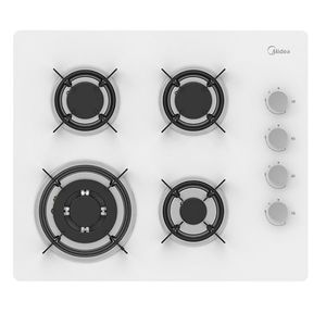 כיריים גז Midea 60GL403-W זכוכית לבנה