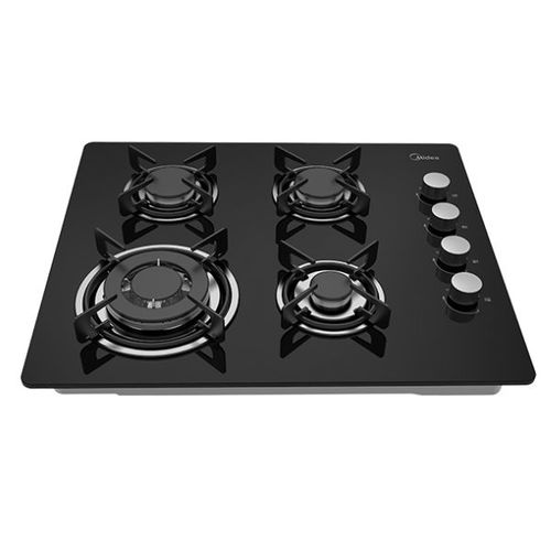 כיריים גז Midea 60GL403-B זכוכית שחורה