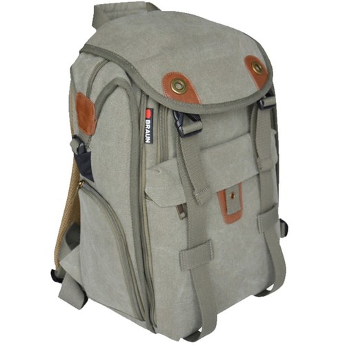 תיק צילום גב בראון Braun Canvas Backpack