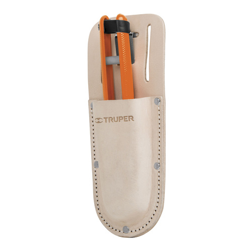 נרתיק TRUPER POCA-T מעור תאו עם קליפס וחריצי חגורה לנשיאת מזמרת