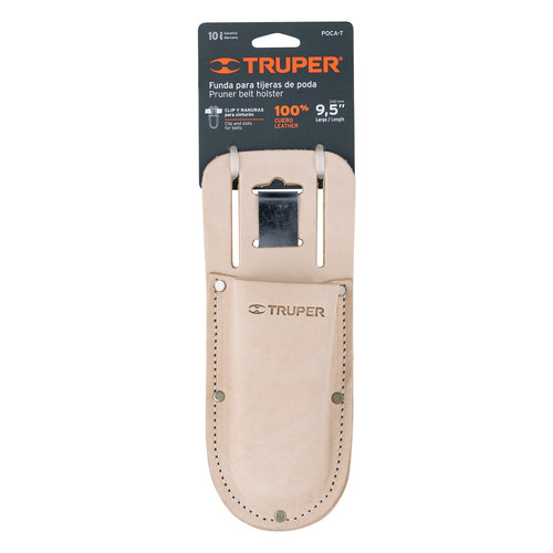 נרתיק TRUPER POCA-T מעור תאו עם קליפס וחריצי חגורה לנשיאת מזמרת