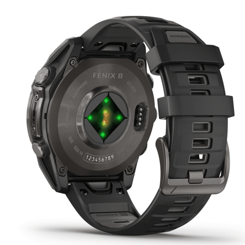 שעון ספורט Garmin Fenix 8 47mm AMOLED Sapphire Titanium, שנתיים אחריות יבואן רשמי