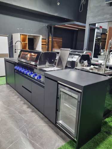 מטבח חוץ גוסטו אלומיניום – GUSTO Collection 6 +Sink + Fridge