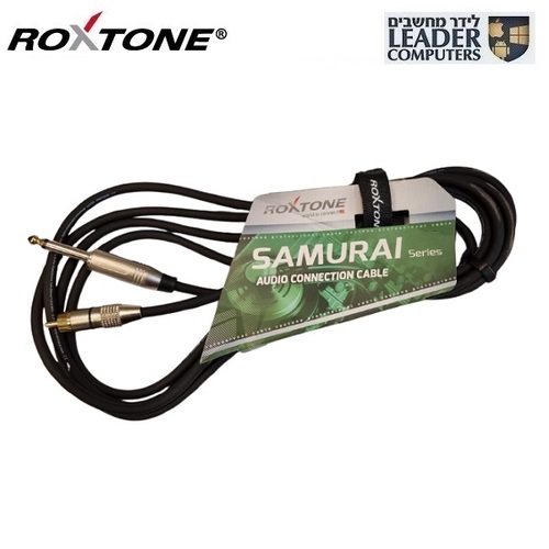 כבל אודיו מ- PL6.3 מונו ל- RCA מונו באורך של 3 מטר | דגם Roxtone YCC029L3 