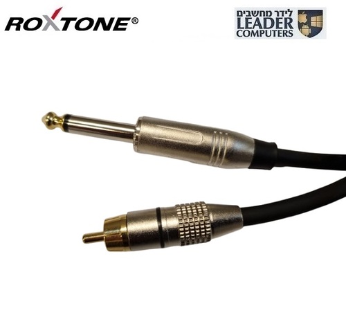 כבל אודיו מ- PL6.3 מונו ל- RCA מונו באורך של 3 מטר | דגם Roxtone YCC029L3 