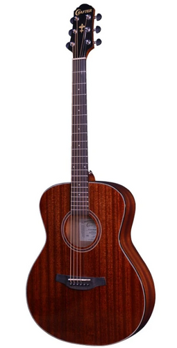 גיטרה אקוסטית HT-250 MH/BR בצבע חום כהה SILVER Series + תיק מרופד מבית Crafter