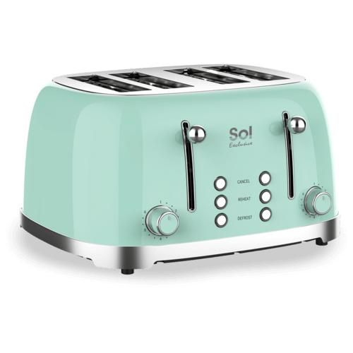 מצנם יוקרתי 4 פרוסות Sol SL-7408 - צבע ירוק