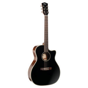 גיטרה אקוסטית שחורה מוגברת CORT ES-GA4 BTSG Grand Auditorium Cutaway Solid top