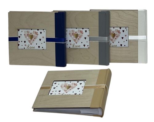 אלבום תמונות 200 כיסים 10x15 כריכת עץ