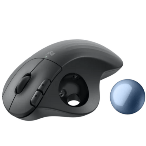 עכבר אלחוטי שחור עם כדור עקיבה Logitech Ergo M575S