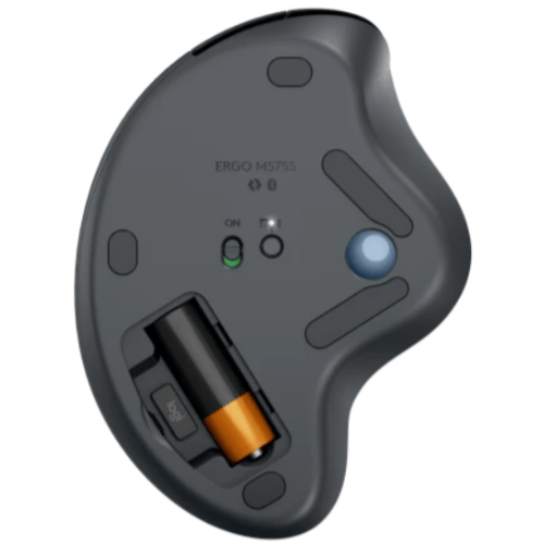 עכבר אלחוטי שחור עם כדור עקיבה Logitech Ergo M575S