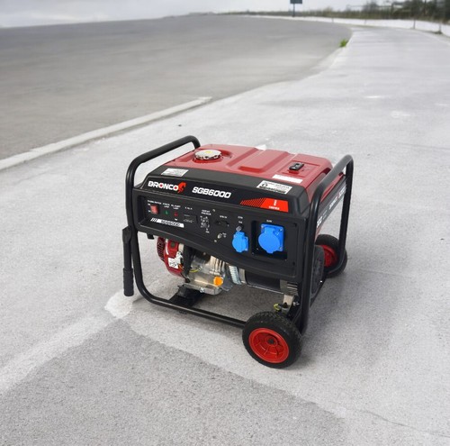  גנרטור בנזין 6000W עם מייצב מתח AVR וסטרטר SGB6000S BRONCO