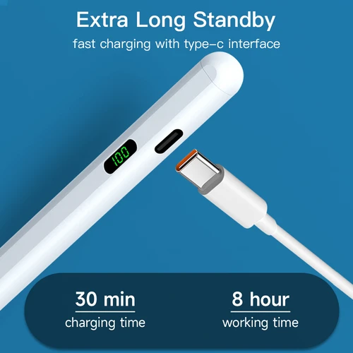 עט מגע אלחוטי | תצוגה דיגיטלית | טעינה Type-C | תמיכה ב- iOS/Android