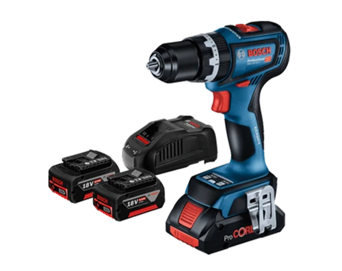 מברגה / מקדחה רוטטת נטענת דגם GSB 18V-90C + זוג סוללות 4A + מטען