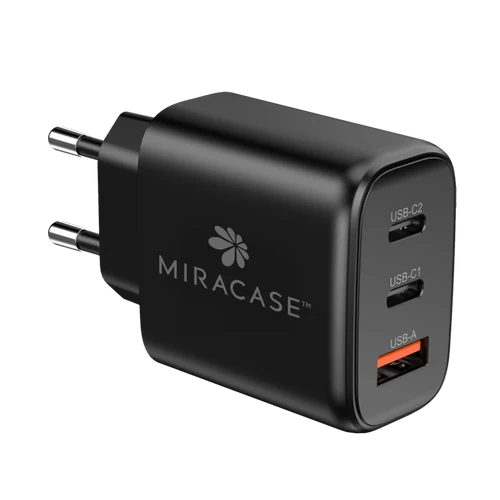 מטען קיר 65W עם כבל USB-C וטעינה מהירה Miracase - שחור