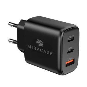 מטען קיר 65W עם כבל USB-C וטעינה מהירה Miracase - שחור