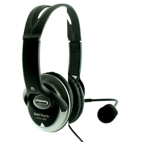 אוזניות מיקרופון מדונה Gold Touch HeadPhone HYG-850
