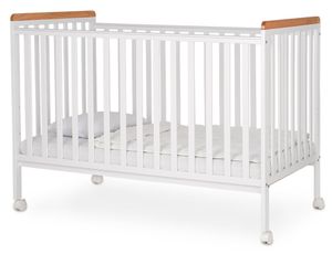 מיטת תינוק דייטונה עם מגן אנטיבייט ו 3 מצבי גובה למזרן 130 על 70 ס"מ - לבן/טבעי