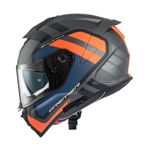 קסדת PREMIER DEVIL FZ93 BM צבע כתום\כחול\אפור תקן חדש 22.06