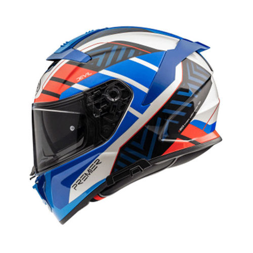 קסדת PREMIER DEVIL SZ 13 צבע כחול\אדום תקן חדש 22.06