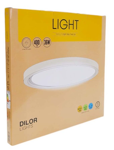פאנל צמוד תקרה דק במיוחד - עגול 36W CCT - לבן