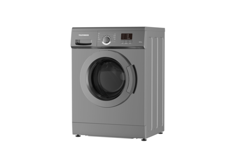 מכונת כביסה פתח חזית 6 ק"ג TELEFUNKEN TWM600A7-DS כסוף