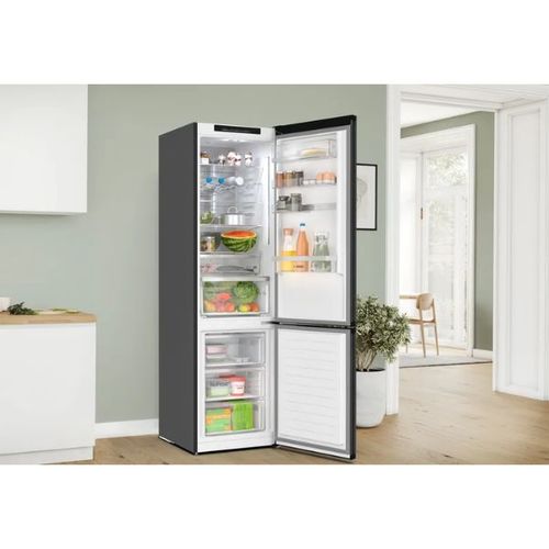 מקרר מקפיא תחתון 363 ליטר Bosch KGN39LBCF זכוכית שחורה | פולין