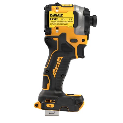 מברגת אימפקט נטענת DEWALT DCF850N 18V XR ATOMIC - גוף קומפקטי 101 מ