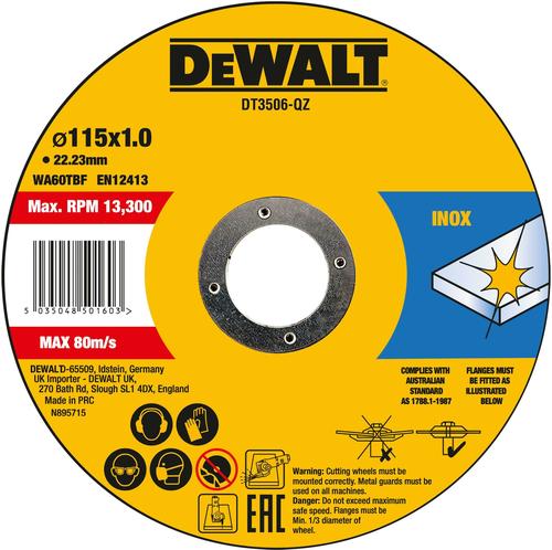 דיסקי חיתוך DEWALT DT3506 115x1 מ