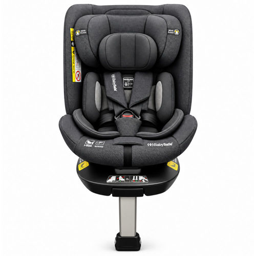 כיסא בטיחות בתקן I-SIZE G412 מסתובב 360º מבית  BabySafe (אפור)