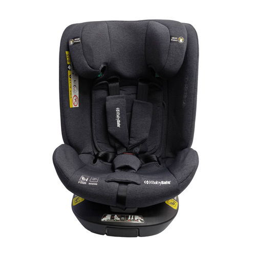 כיסא בטיחות בתקן I-SIZE G412 מסתובב 360º מבית  BabySafe (אפור)