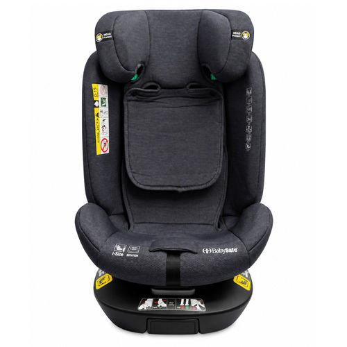 כיסא בטיחות בתקן I-SIZE G412 מסתובב 360º מבית  BabySafe (אפור)