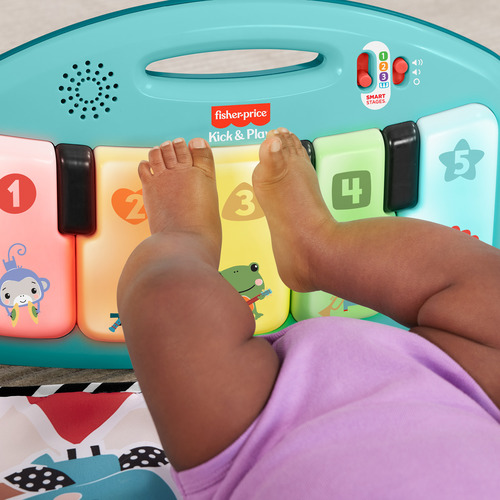 אוניברסיטת פעילות פסנתר פישר פרייס כחול Glow & Grow עם אורות וצלילים