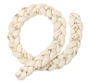 כרית נחשוש קלועה / צמה 100% כותנה - ציפורים עלים WASH