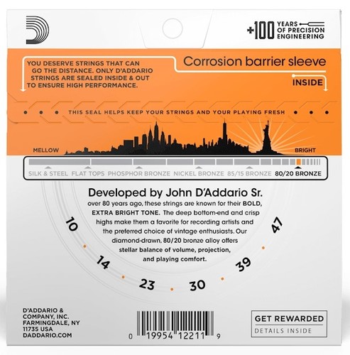 זוית נוספת D'Addario 10-47 Extra Light