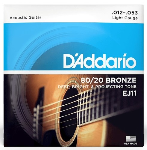 זוית נוספתD'Addario 12-53 Regular Light Acoustic Guitar Strings