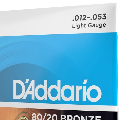 זוית נוספת D'Addario 12-53 Regular Light Acoustic Guitar Strings