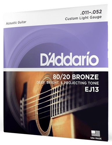 D'Addario 11-52 Custom Light Acoustic Guitar Strings
