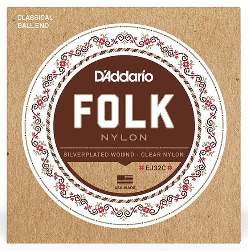 זוית נוספת מיתרים לגיטרה קלאסית D'Addario EJ32C Normal Tension