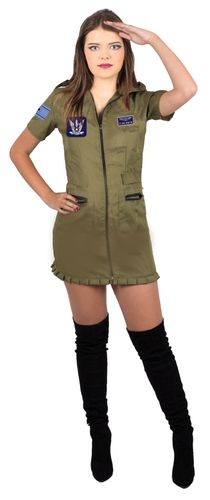 תחפושת טייסת קרב לנוער ומבוגרים מידה M