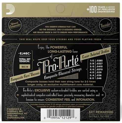 זוית נוספת D'Addario EJ46C Hard Tension