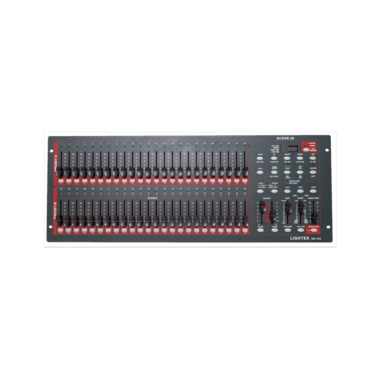 פיקוד תאורה 48 ערוצים, 48 סליידים מדגם LIGHTEK HD-103