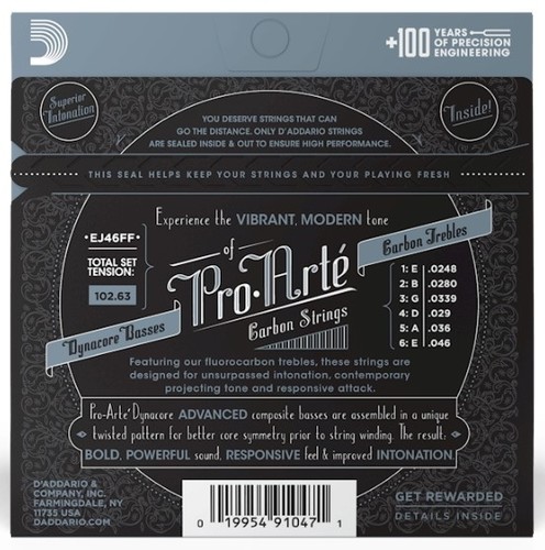 זוית נוספת D'Addario EJ46FF Hard Tension