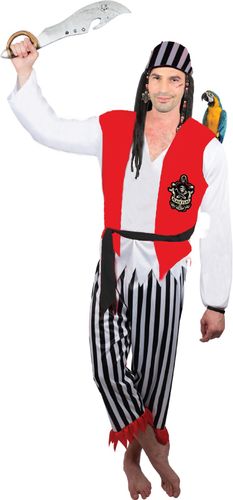 תחפושת פיראט לנוער ומבוגרים מידה M