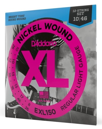 D'Addario 10-46 Light 12-String Electric Guitar Strings